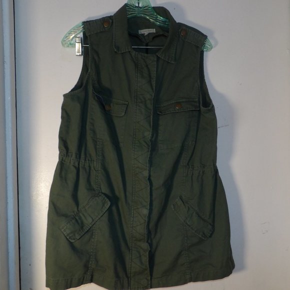 41 Hawthorne Army Green Utility Vest Sz 1X - Picture 1 of 5